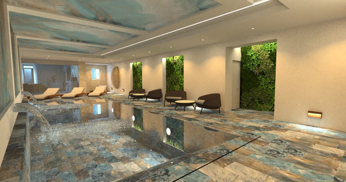 M Spa Wellness indoor pool concept
